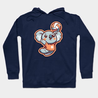 Cute Koala Volleyball Player Hoodie